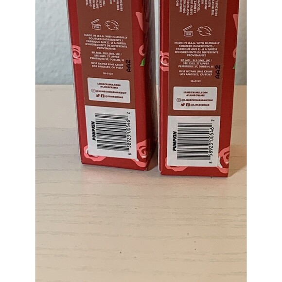 2X Lime Crime Velvetines PUMPKIN MATTE LIPSTICK Lip Stain FULL SIZE 0.088 fl. oz - Picture 3 of 8